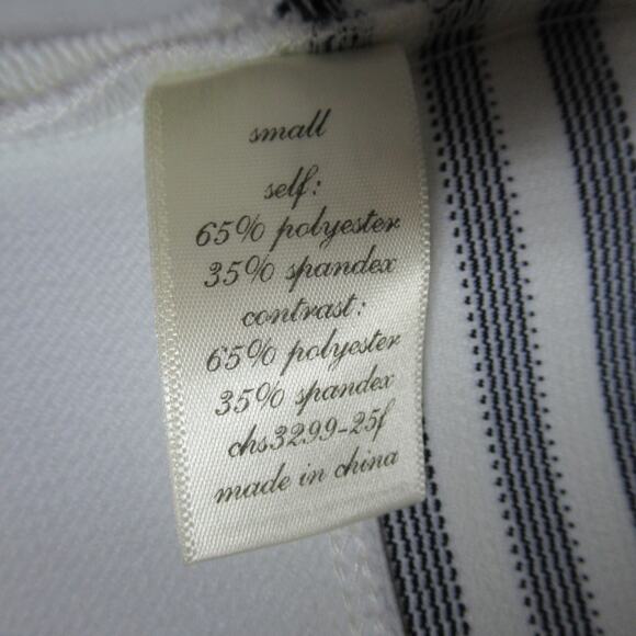 AINA BE Skirt Womensz S Blue White Striped A -Line Structured Stiff Coastal NWT - Picture 9 of 9